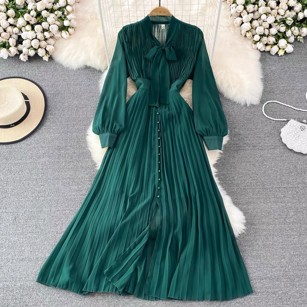 Red carpet pleat dress FD56 images
